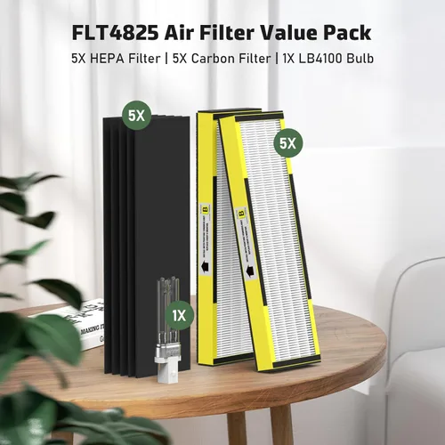 Miniatura 13 de Filtro B de repuesto HEPA transparente de humo compatible con AC4825 AC4300 AC4800 AC4900 AC4850, 2 filtros HEPA verdaderos y 6 prefiltros de carbón