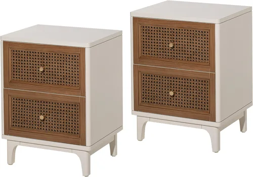 Miniatura 15 de COZAYH Mesita de noche de estilo granja moderna completamente ensamblada con líneas limpias, mesa auxiliar con 1 cajón, negro