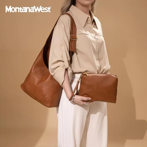 Miniatura 2 de Montana West - Bolso para mujer tipo hobo, ultra suave, plegable, con monedero