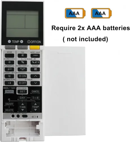 Miniatura 5 de Mando a distancia de repuesto compatible con Mitsubishi Electric Mr. Slim Aire acondicionado HVAC MSZ-FH06NA MSZ-FH09NA MSZ-FH12NA MSZ-FH15NA