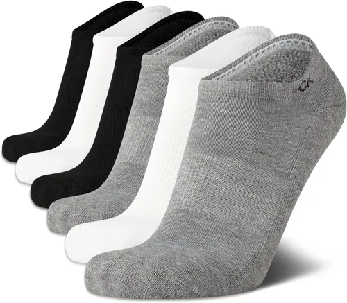 Miniatura 88 de Calvin Klein Calcetines para hombre, mezcla de algodón, acolchados, sin talla, forro de calcetines atléticos (6 unidades)