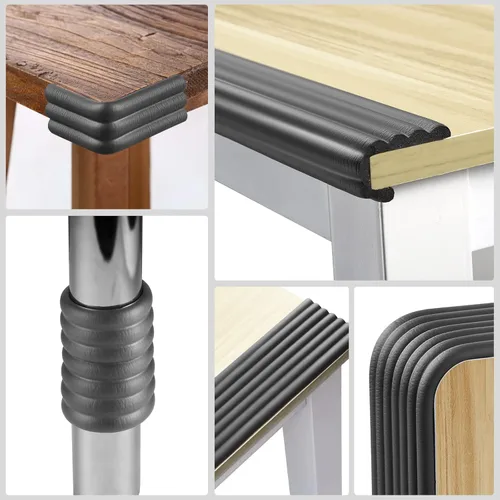 Miniatura 2 de Protector de esquina de borde a prueba de bebé, acolchado de 16.4 pies con adhesivo 3M, acolchado de espuma de goma suave extra ancho, muebles