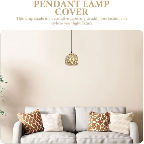 Miniatura 6 de Pantalla de luz de techo, 4 piezas, pantalla de lámpara de techo de estilo rústico, cubierta de lámpara de techo, cubierta de mini globo, pantalla