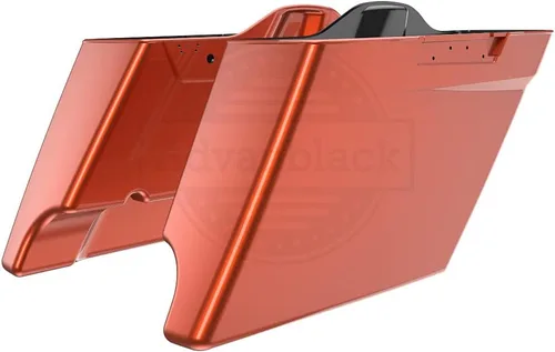 Miniatura 75 de Alforjas de motocicleta aptas para Harley Touring FLH 2014+ - Whisky ámbar, accesorios de perillas, bolsas rígidas estiradas