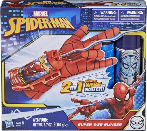 Miniatura 2 de Marvel Spider-Man Superlanzador de Telarañas, 2 en 1, dispara telarañas o agua, juguete lanzador de telarañas, juguetes de juego de roles