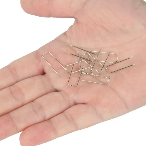 Miniatura 3 de 50 alfileres de costura, horquilla en forma de U de 0.9 pulgadas para acolchar, manualidades, costura de bricolaje y fabricación de joyas