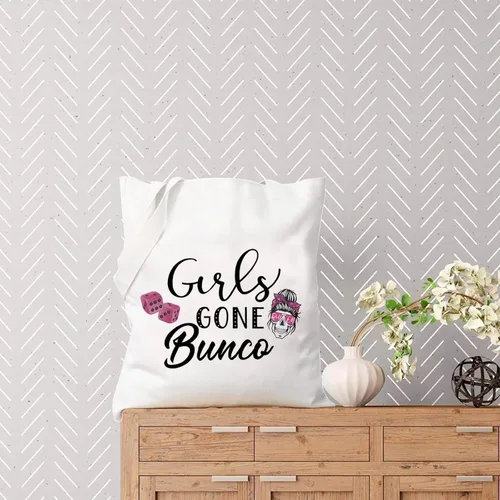 Miniatura 3 de TSOTMO Divertido Bunco Regalo Juego Noche Fuera Bunco Bunco Fiesta Mujeres Apuestas Amante Cremallera Bolsa Bolsa de Maquillaje, Beige, Bolso Bunco
