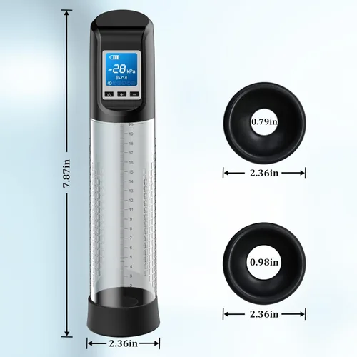 Miniatura 7 de Bomba de vacío eléctrica para pene masculino - Bomba de extensión y agrandamiento de pene con 6 modos de succión, bomba de pene para erecciones más
