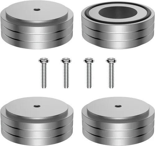 Miniatura 8 de Tertullus 4 piezas de pies de altavoz aislantes 1.575x0.787 in patas de plataforma de aluminio soporte de altavoz protectores de piso almohadilla