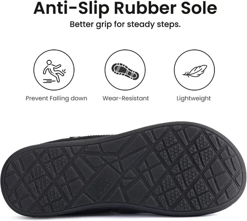 Miniatura 5 de RockDove Pantuflas de pana Ribco para hombre con espuma viscoelástica y suela interior y exterior
