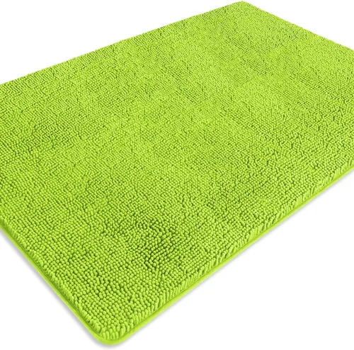 Miniatura 442 de Alfombra de baño pequeña de 12 x 18 pulgadas, lavable y absorbente, antideslizante, alfombra de baño de felpilla gruesa y suave para baño, ducha