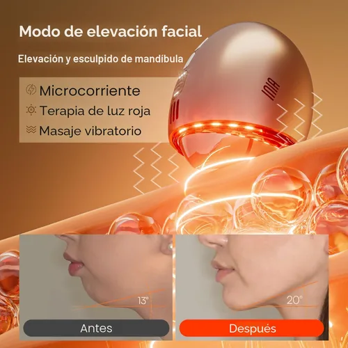 Miniatura 4 de INIA Terapia de luz roja 7 en 1 para cara y cuello Gua Sha Masajeador Facial Dispositivo con Modo Térmico y Cryo para Hinchazón y Reafirmación