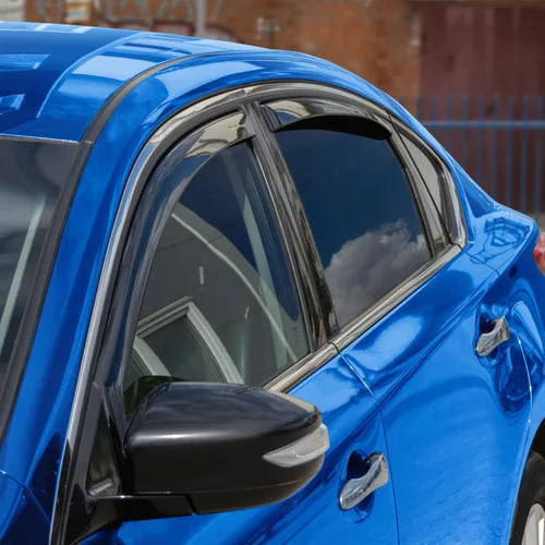 Miniatura 5 de Goodyear - Deflectores de ventana de canal inastillables para Nissan Altima 2013-2018, protectores para la lluvia, viseras para la ventana del auto