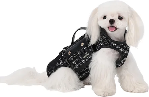 Miniatura 22 de Wakytu Arnés de elevación para perro, arnés VES ajustable para perro, correa ajustable para perro con bolsa pequeña para golosinas para cachorros