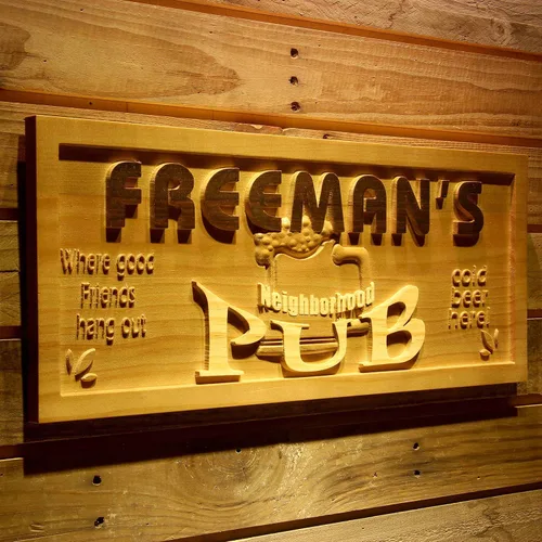Miniatura 24 de ADVPRO wpa0053 - Letrero personalizado con nombre grabado en 3D de madera para el hogar, bar, cerveza, decoración del hogar, placas de casa de lago