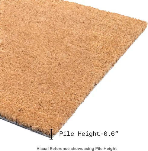 Miniatura 6 de Fab Habitat Felpudo floral extra grueso, tejido a mano, duradero, fibra de coco natural, entrada, puerta delantera, porche, patio, minimalista