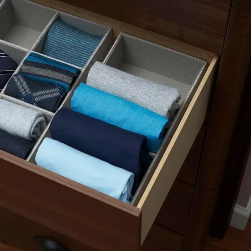 Miniatura 2 de Household Essentials Gris 727-1 Caja Organizadora de Cajón Profunda de 3 Secciones para Almacenamiento 12 pulgadas x 6.13 pulgadas x 3.13 pulgadas
