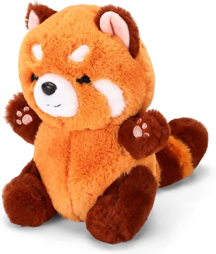 Miniatura 13 de Riuhot Almohada de peluche de panda rojo, bonito juguete de peluche, regalo de Navidad para el día de San Valentín para novias y niños, almohada