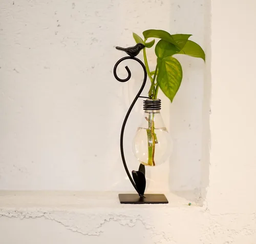 Miniatura 6 de Terrario de plantas, jarrones hidropónicos para decoración del hogar, moderno soporte creativo para terrario de pájaros, regalos ideales