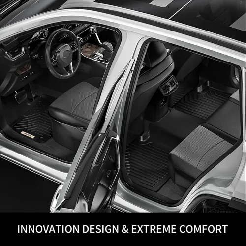 Miniatura 9 de OEDRO Alfombrillas de suelo aptas para Honda Accord Sedan 2017-2013, Alfombrillas TPE para todo clima Accord incluye juego de revestimientos