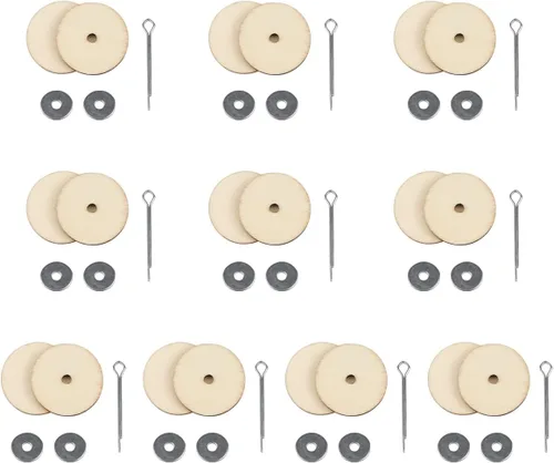 Juego de 10 conectores de articulación de muñeca de 0.787 pulgadas, juntas de pasador y discos de tablero de fibra, accesorios de muñecas de madera