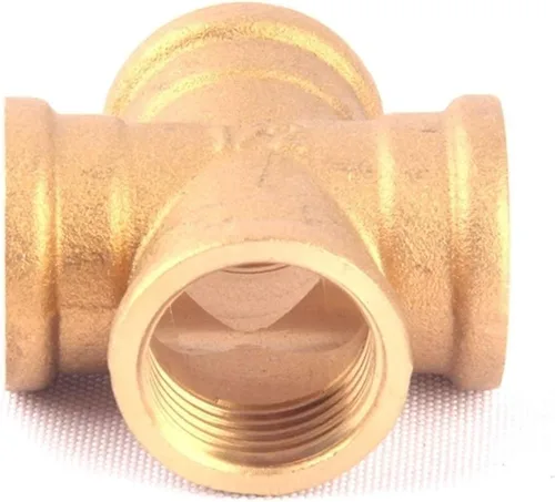 ZHaonan-- Manguera de latón, 1 conector de latón de 4 vías, rosca hembra de 1/2 pulgada, divisor de manguera de jardín, accesorios de manguera de