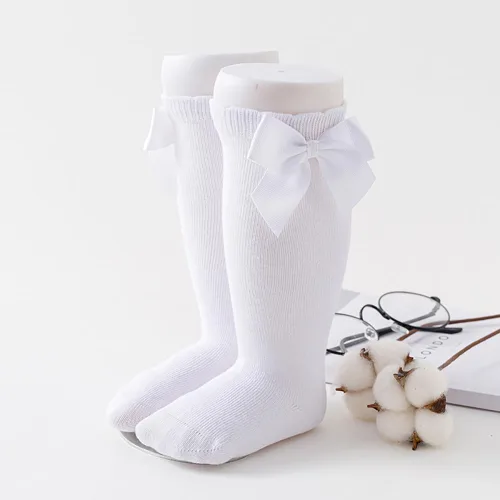 Miniatura 3 de DRESHOW BQUBO Baby Knee High Sock Toddler Girl Dress Socks Baby Knit Stocking Cotton Infant Girls Socks