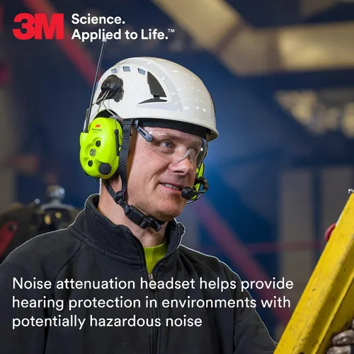 Miniatura 5 de 3M PELTOR LiteCom Plus Headset MT73H7P3E4610NA, protector auditivo se conecta al casco, radio de 2 vías, micrófono de voz con cancelación de ruido