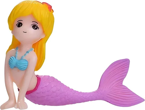 Figura de sirena rosa, adorno de acuario, mini accesorio de micro paisaje, mini sirena para accesorios de jardín de hadas, decoración de acuario de