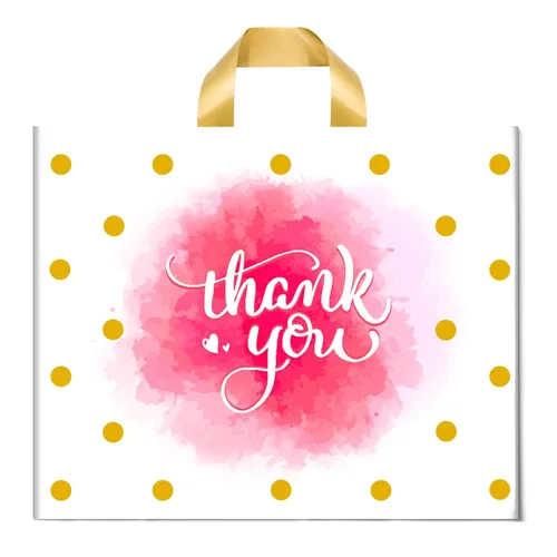 Miniatura 9 de Bolsas de agradecimiento – Bolsas de plástico a granel, extra gruesas, asa de bucle, paquete de 50 – 12 x 15 pulgadas
