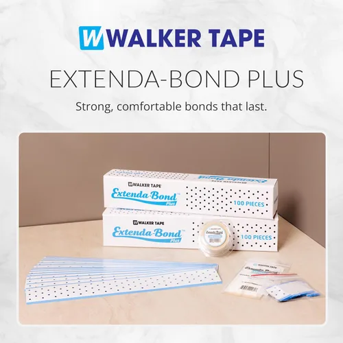 Miniatura 8 de Walker Tape Extenda-Bond Plus - Mini pestañas azules de 3/4 pulgadas x 1 1/2 pulgadas, cinta de peluca transpirable de doble cara para sistemas