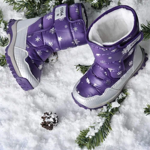 Miniatura 6 de JACKSHIBO Botas de nieve impermeables para niñas y niños (chiquitos y grandes)
