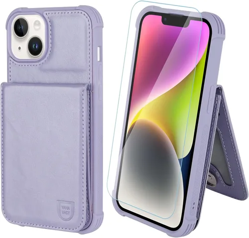 Miniatura 27 de VANAVAGY Funda tipo cartera compatible con iPhone 14 Pro para mujeres y hombres, de piel sintética, cierre magnético, con bloqueo RFID, tarjetero