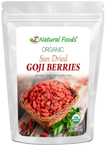 Miniatura 12 de Bayas orgánicas de Goji – Calidad premium – Secado al sol crudo – Baya perfecta para aperitivos, batidos, cereales, yogur, hornear, ensaladas