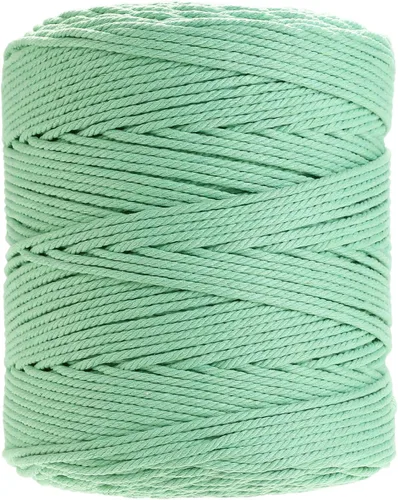 Miniatura 62 de Cuerda de macramé 4 mm x 328 yardas Natural Cuerda de algodón para macramé Cuerda de macramé colorida Cordón de algodón suave Suministros de macramé