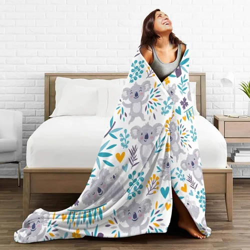 Miniatura 7 de Manta de Dinossaurios Linda Manta de Forro Polar Super Suave y Cálida para Cama, Edredón para Sofá, Dormitorio, Oficina, Coche, Toda Estación, Manta