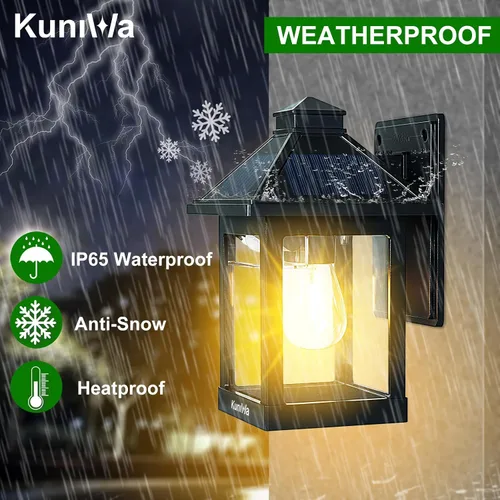Miniatura 4 de Lámpara solar de pared para exteriores con 3 modos de iluminación, lámpara LED de montaje de pared del atardecer al amanecer, sensor de movimiento