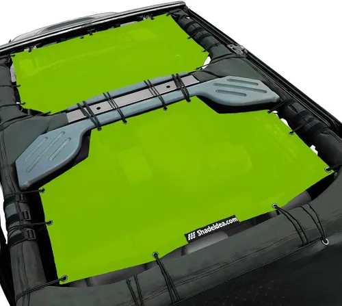 Miniatura 65 de Shadeidea JK - Parasol superior compatible con Jeep Wrangler JKU, cubierta de techo de malla suave (2007-2018) - Bloqueador de ruido de viento UV