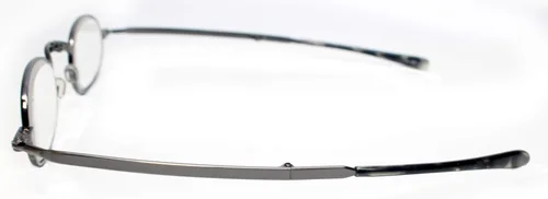 Miniatura 2 de Calabria Gafas de lectura plegables con especificaciones plateadas, lectores de bolsillo plegables para hombres y mujeres, estuche rígido negro