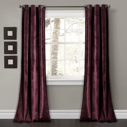Miniatura 27 de Lush Decor Prima Velvet Sólido - Par de paneles de cortinas para ventana con ojales de filtrado de luz, 95" L x 38" A, Negro