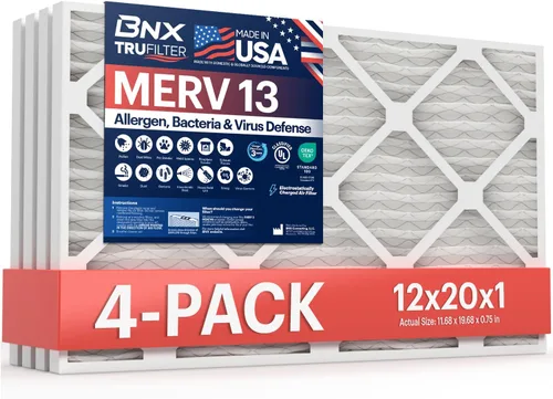 Miniatura 39 de BNX TruFilter - Filtro de aire 10 x 10 x 1 MERV 13, electrostático plisado, para aire acondicionado, HVAC y hornos, para alergias, polen, moho