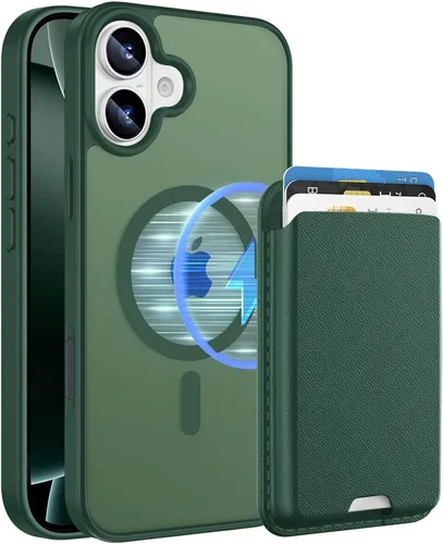 Miniatura 43 de Funda magnética para iPhone 12 Pro Max, cartera magnética desmontable con soporte para tarjetas, [compatible con MagSafe] grado militar, a prueba