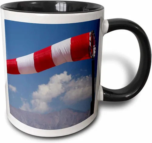 3dRose Calcetines de viento, aviación, aeropuerto de Vitacura, Santiago, Chile - SA05 DWA0057 -... - Tazas (taza_85852_4)