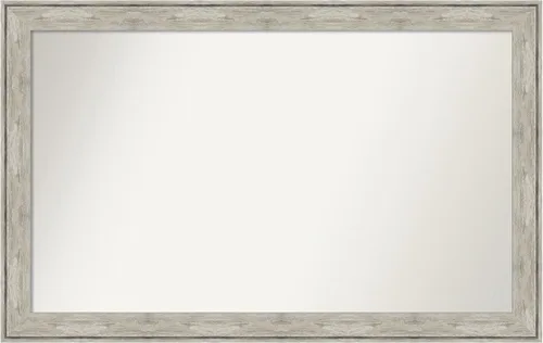 Miniatura 246 de Amanti Art Espejo de baño plateado para sobre fregadero, 28 x 47 pulgadas, espejo rectangular de plata imperial, marco de madera tradicional de gran