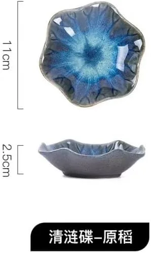 Miniatura 4 de 2 piezas de plato con forma de hoja de loto, cuenco pequeño para llaves, bandeja de cerámica para joyas, organizador de collares, aretes para mamá