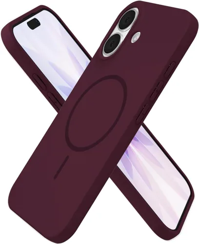 Miniatura 256 de oakxco Funda de silicona Mag Safe para iPhone 17 Pro Max, funda magnética delgada y fina compatible con carga inalámbrica MagSafe, bonita funda Negro
