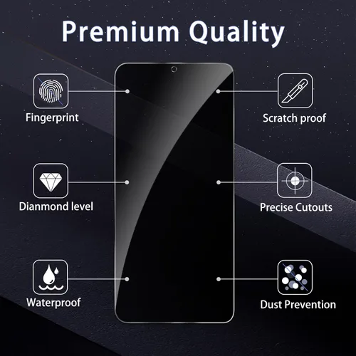 Miniatura 7 de Paquete de 3 protectores de pantalla de privacidad para Samsung Galaxy S24, película de vidrio templado transparente HD, antiespía, antiarañazos