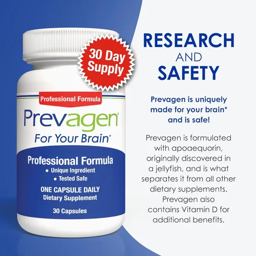 Miniatura 9 de Prevagen Fórmula profesional - 30 cápsulas (suministro de 1 mes) Formulado para tu cerebro 40 mg de apoequorina más vitamina D3