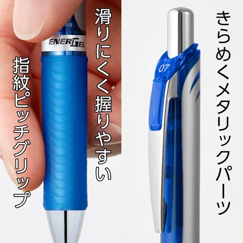 Miniatura 5 de Pentel BL77-C - Bolígrafo de tinta EnerGel, azul, 10
