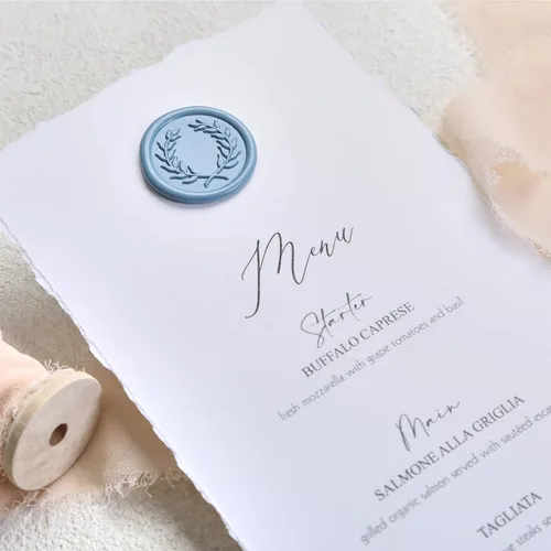 Miniatura 2 de UNIQOOO Barras de Cera de Sellado Azul Polvoriento Claro para Pistola de Pegamento para Sello de Cera - Perfecto para Invitaciones de Boda, Sobres